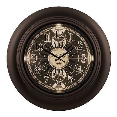 La Crosse Technology 21-in. Indoor/Outdoor Wall Clock with Sun & Moon Dial