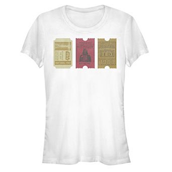 Juniors' Star Wars The Return Of The Jedi Show Your Stubs Graphic Tee