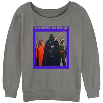 Juniors' Star Wars The Return Of The Jedi Vader Box Poster Graphic Sweatshirt