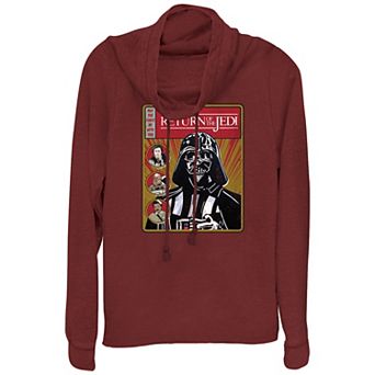 Juniors' Star Wars The Return Of The Jedi Darth Vader Comic Cover Cowlneck Graphic Lightweight Long Sleeve