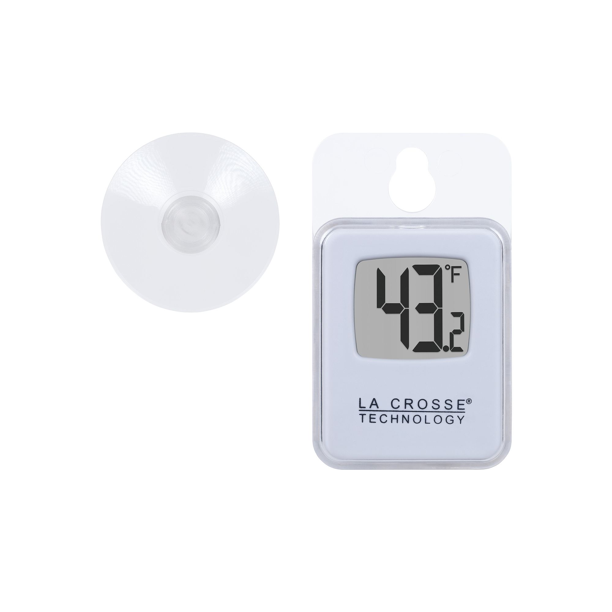 La Crosse Technology Instant-Read Digital Window Thermometer, White