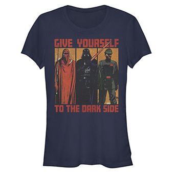 Juniors' Star Wars The Return Of The Jedi Give Yourself To The Dark Side Panel Graphic Tee