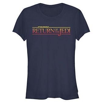 Juniors' Star Wars The Return Of The Jedi Red Orange And Yellow Logo Graphic Tee
