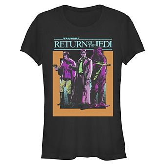 Juniors' Star Wars The Return Of The Jedi Chewbaca Han Solo Princess Leia Graphic Tee