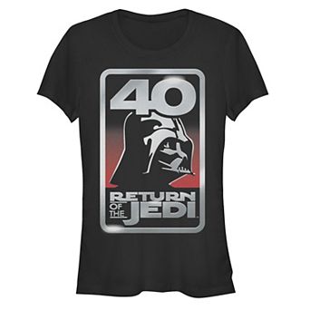 Juniors' Star Wars The Return Of The Jedi Fortieth Logo Graphic Tee