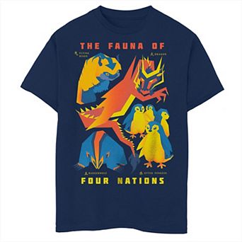 Boys 6-20 Avatar The Last Airbender Fauna Of Four Nations Graphic Tee