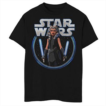 Boys 6-20 Star Wars Clone Wars Ahsoka Dual Wield Portrait Graphic Tee