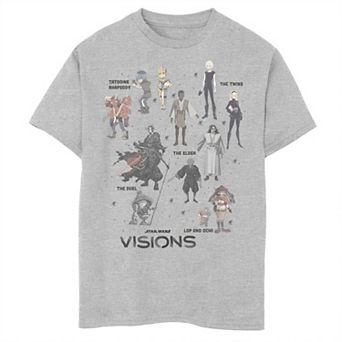 Boys 8-20 & Husky Star Wars Visions Textbook Character Poster Graphic Tee