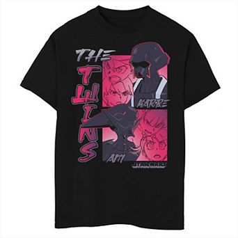 Boys 8-20 Star Wars Visions The Twins Manga Panels Graphic Tee