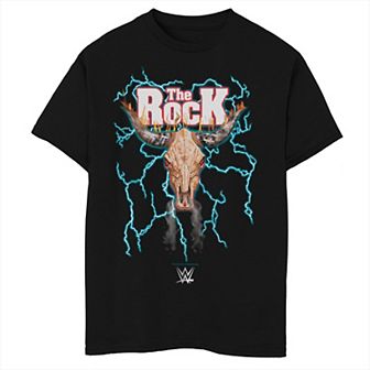 Boys 8-20 Husky WWE The Rock Skull Of Bison Graphic Tee