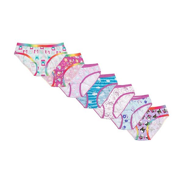 Girls Squishmallows Multi Character 7 Pack Briefs