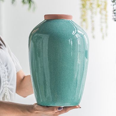 Green Flower Decorative Vase Table Decor