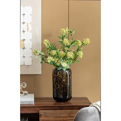 Cheetah Print Decorative Vase Table Decor