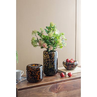 Cheetah Print Decorative Vase Table Decor