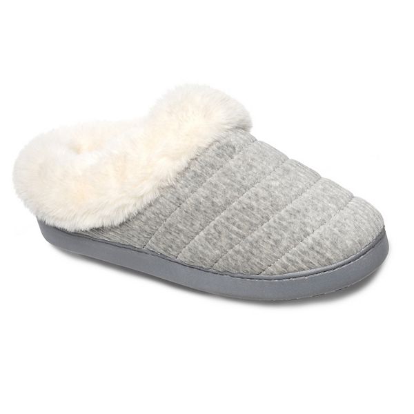 Cuddl Duds® Plushfill Cordoury Puff Women's Clog Slippers