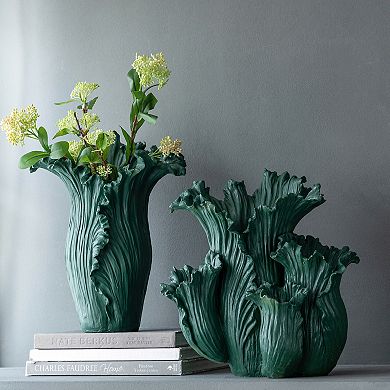 Green Floral Decorative Vase Floor Decor