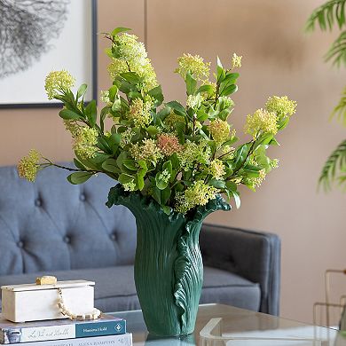 Green Floral Decorative Vase Floor Decor