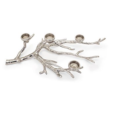 Silver Finish Tree Branch Tealight Candle Holder Table Decor