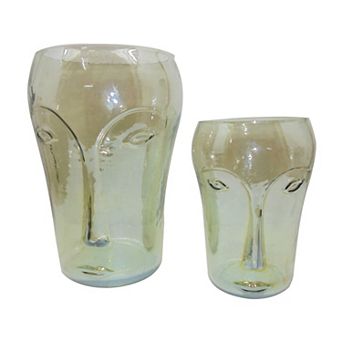 Abstract Face Vase Table Decor 2 pc Set
