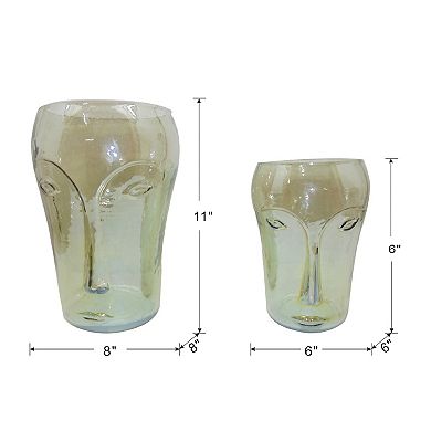 Abstract Face Vase Table Decor 2-piece Set
