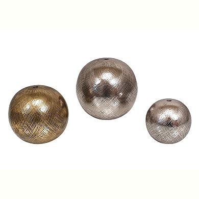 Textured Decorative Ball Table Decor 3-piece Set