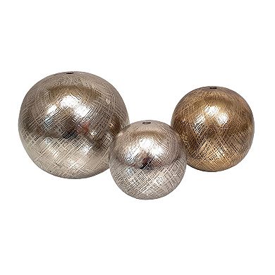 Textured Decorative Ball Table Decor 3-piece Set