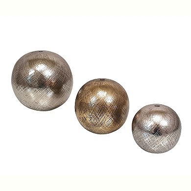 Textured Decorative Ball Table Decor 3-piece Set