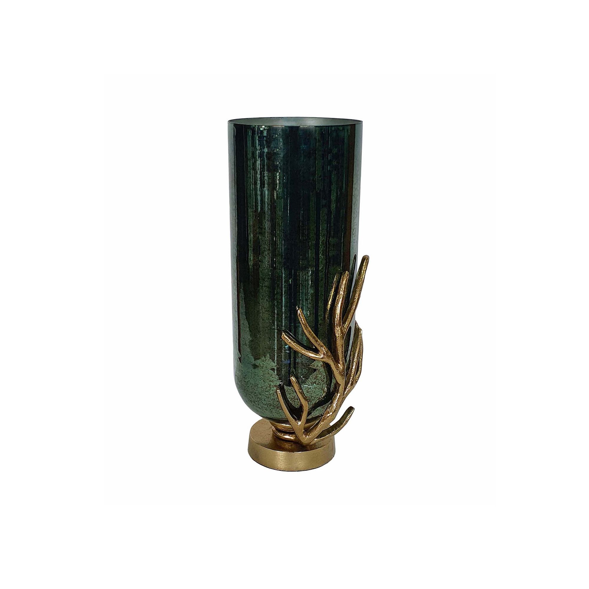 A&B Home Gerald Glass Vase Floor Decor, Black