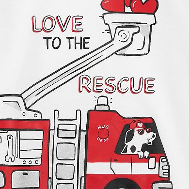 Baby Boy Carter's Valentine's Day Fire Truck Top & Pants Set