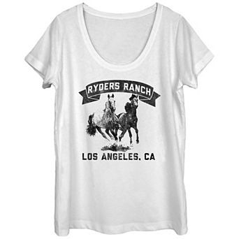 Juniors' Ryders Ranch In Los Angeles CA Logo Graphic Tee