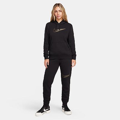 Women s Nike Sportswear Club Fleece Premium Loose Shine Hoodie