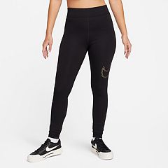 Nike Women's Nike Sportswear High-waisted Club Swoosh Leggings,  Black/(White), XX-Large : : Clothing & Accessories