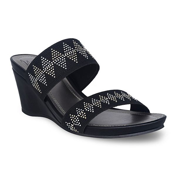 Kohls black hot sale wedge sandals