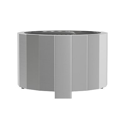 Merrick Lane Portable Smokeless Wood Burning Firepit with Cover