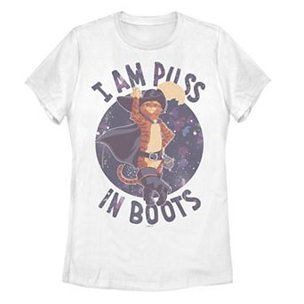 Juniors' Puss In Boots The Last Wish I Am Pose Circle Graphic Tee