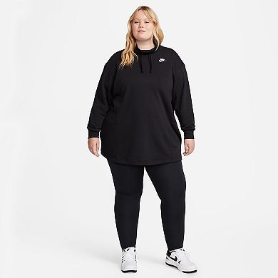 Plus Size Nike Sportswear Club Fleece Oversized Mock-Neck Sweater