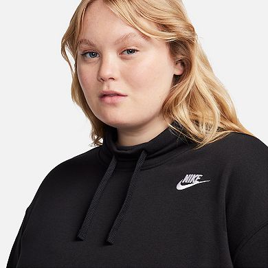 Plus Size Nike Sportswear Club Fleece Oversized Mock-Neck Sweater