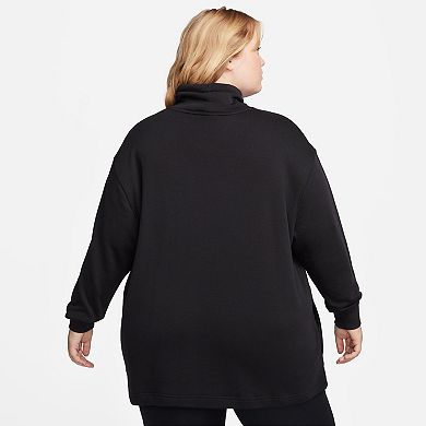 Plus Size Nike Sportswear Club Fleece Oversized Mock-Neck Sweater