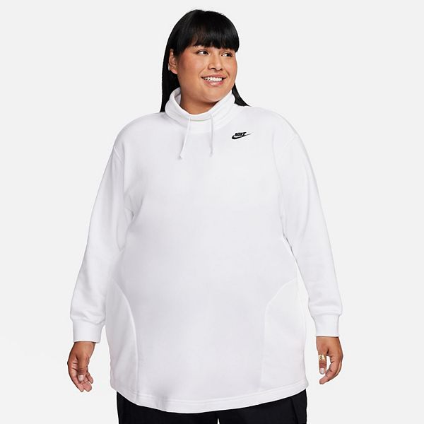 Plus Size Nike Sportswear Club Fleece Oversized Mock-Neck Sweater