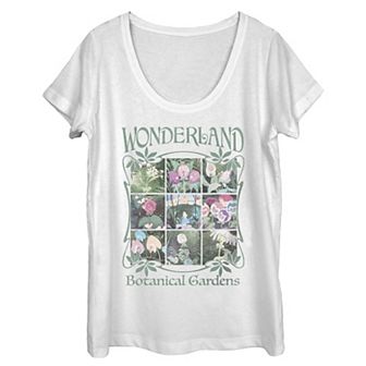 Disney's Alice In Wonderland Juniors' Visit Wonderland Botanical Gardens Graphic Tee