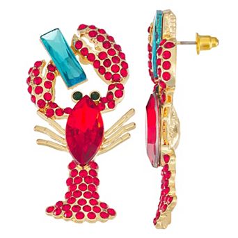 Celebrate Together™ Gold Tone Crystal Lobster Earrings
