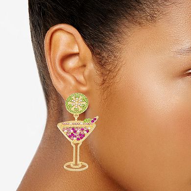 Celebrate Together™ Gold Tone Martini Glass Drop Earrings