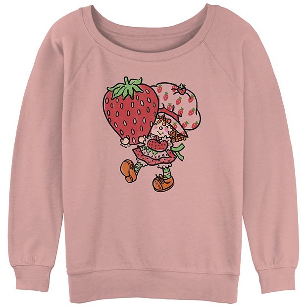 Juniors' Strawberry Shortcake Retro Coloring Book Slouchy Terry Graphic  Pullover