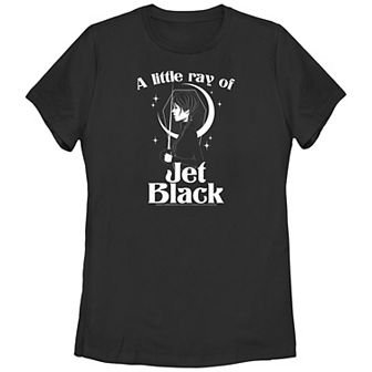 Juniors' Wednesday A Little Ray Of Jet Black Graphic Tee