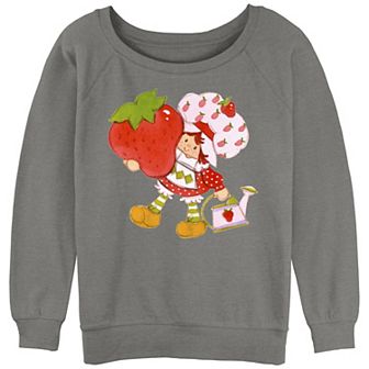 Juniors' Strawberry Shortcake Walk Harvest Slouchy Terry Graphic Pullover