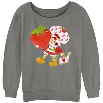 Juniors' Strawberry Shortcake Walk Harvest Slouchy Terry Graphic Pullover