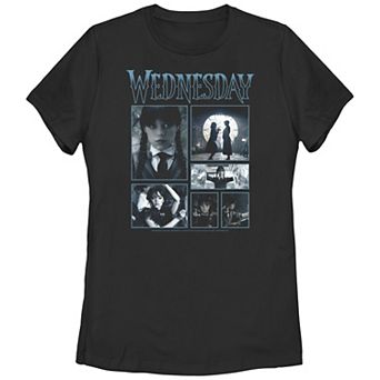 Juniors' Wednesday Dancing Panels Graphic Tee