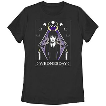 Juniors' Wednesday Moon Tarot Photo Graphic Tee