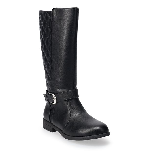 Quilted riding boots black hotsell