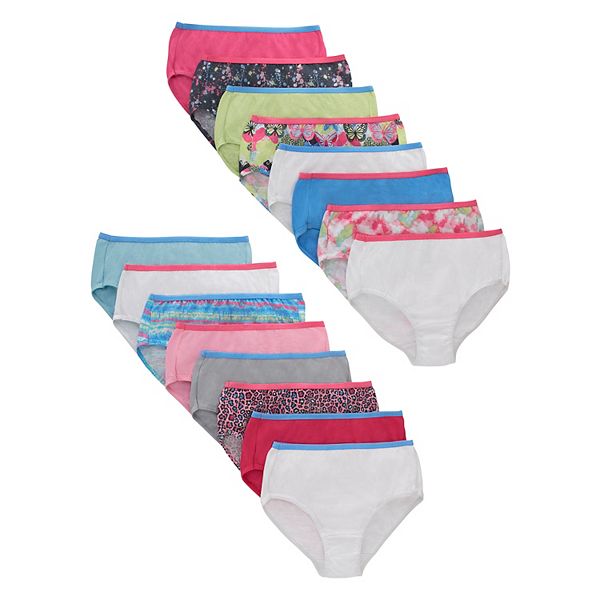 Girls Hanes 14-pack +2 Bonus Pairs Cotton Brief